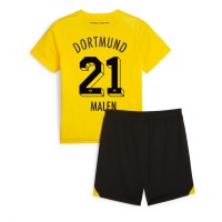 Dječji Nogometni Dres Borussia Dortmund Donyell Malen #21 Domaci 2023-24 Kratak Rukav (+ Kratke hlače)